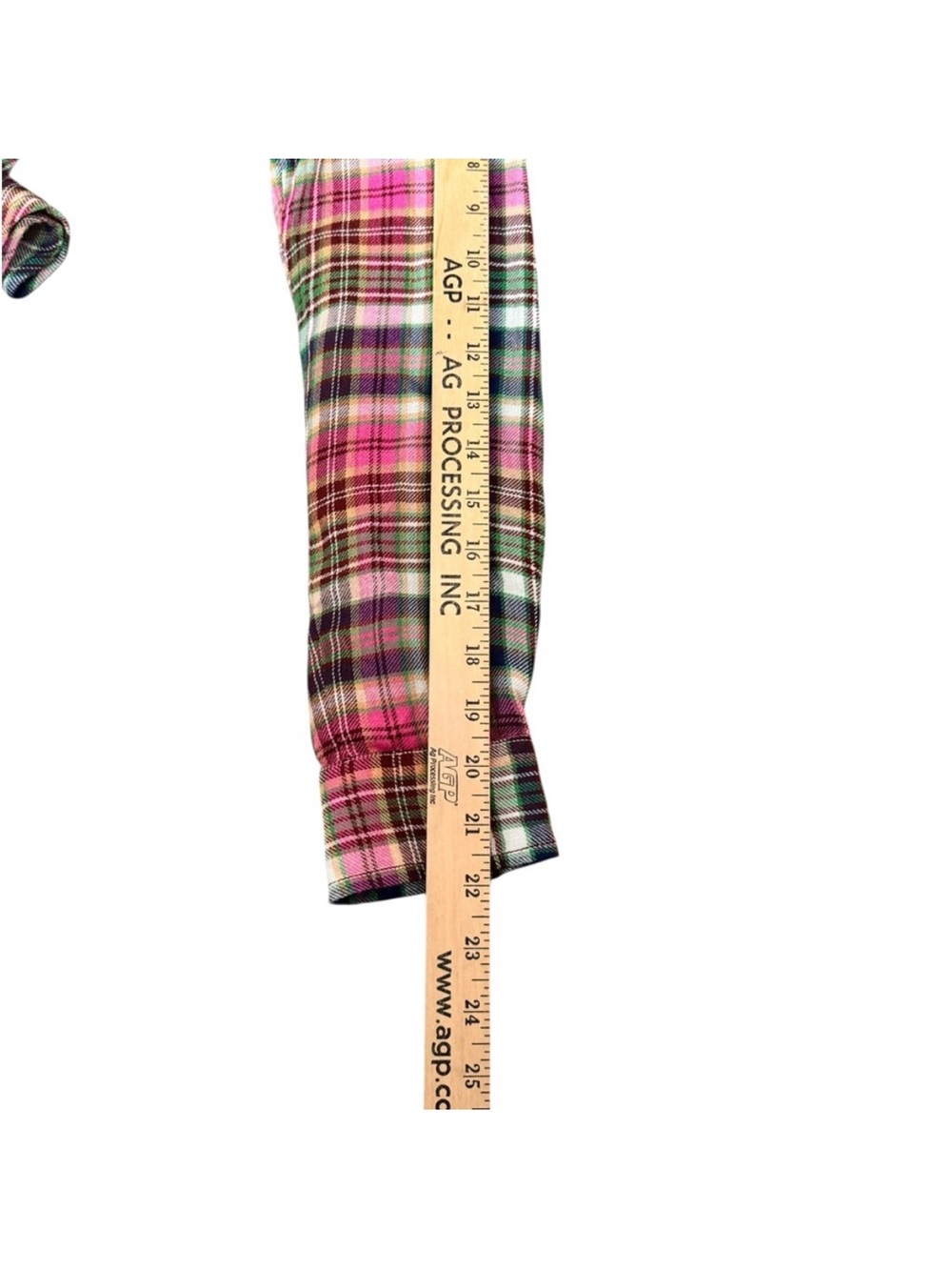 Pilcro Pink Plaid Ruffle-Front Button-Down Shirt - Picture 6 of 8